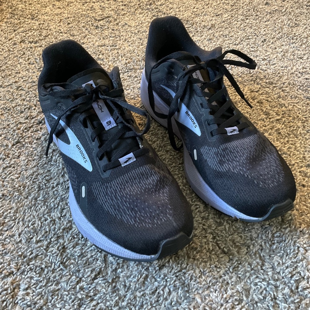 Brooks Launch 9 Womens Running Shoes Black Grey Size 10.5 Medium B